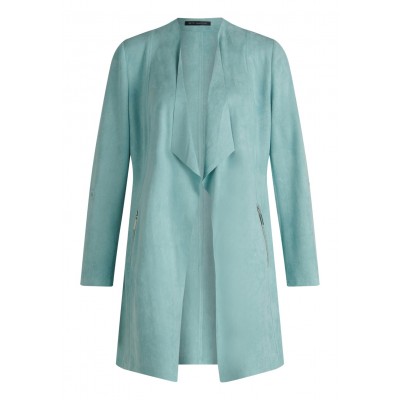 Betty Barclay - 4520 1673 Half lange gilet in licht groen daim look.